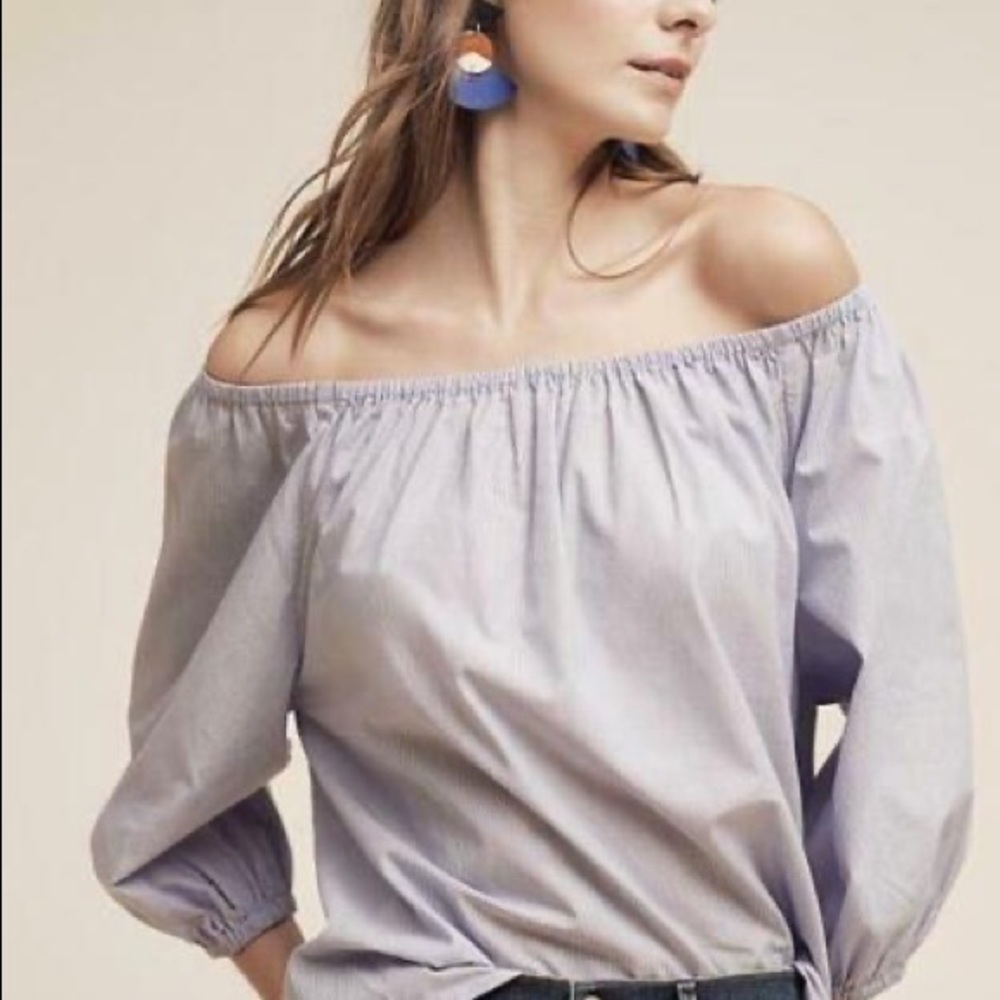 Maeve Off The Shoulder Nautical Blouse